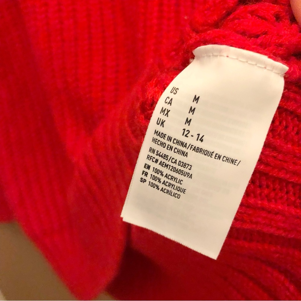 American‎ Eagle Jegging Sweater Red Medium - Picture 4 of 5